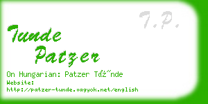 tunde patzer business card